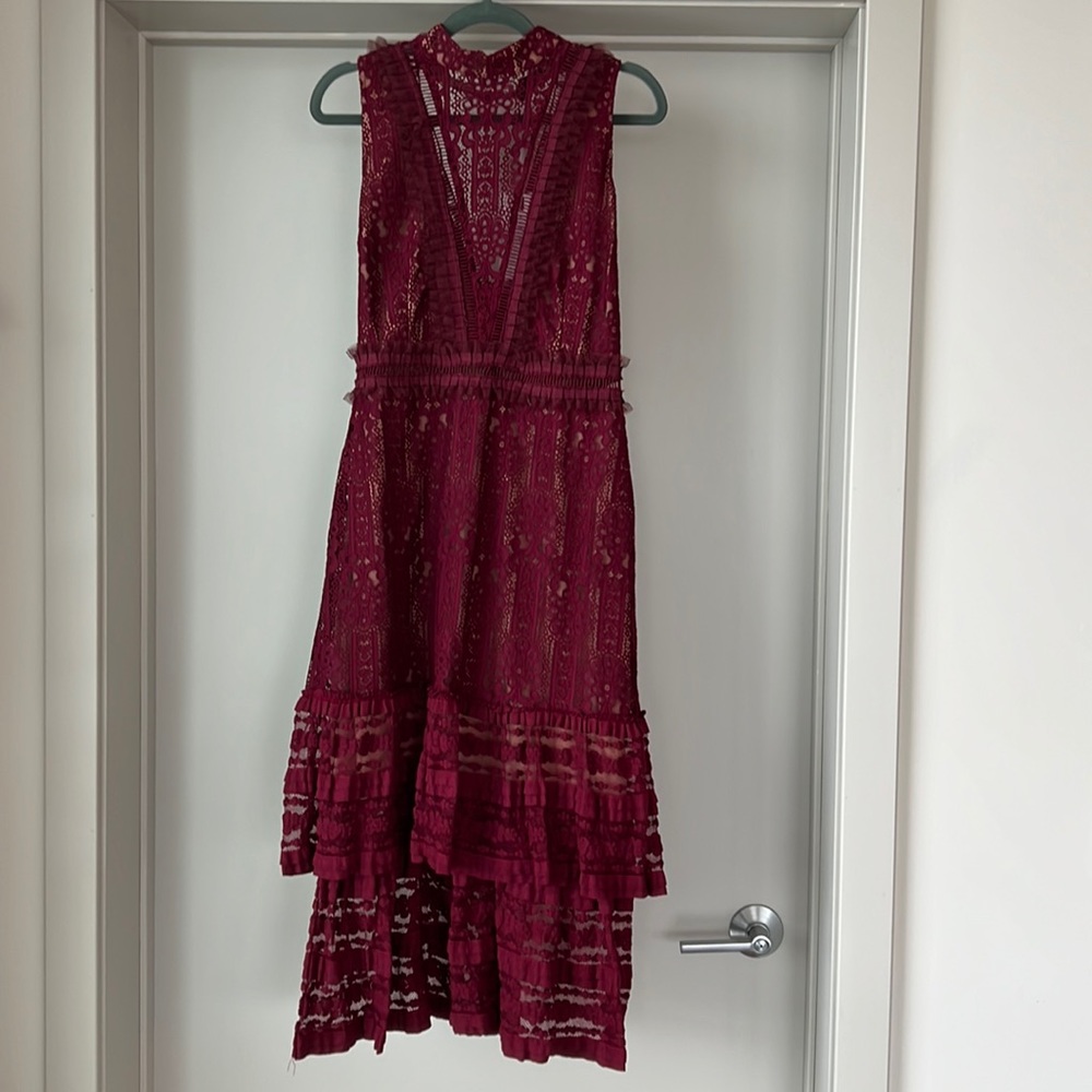 Endless Rose Lace Mock Neck Midi Dress - Picture 12 of 16